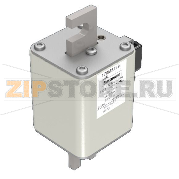 Предохранитель, 280 A, AC 1250 В, 100 кА, size 2, 61x77x138 мм, aR, DIN, IEC Eaton FUSE 280A 12 