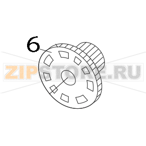 Ribbon motor gear A Toshiba TEC B-852-TS12-CN Ribbon motor gear A Toshiba TEC B-852-TS12-CNЗапчасть на деталировке под номером: 6