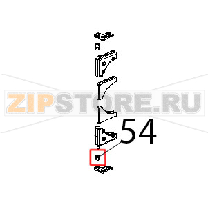 Boccola teflon cerniera vetro INT. Unox XBC 404 Boccola teflon cerniera vetro INT. Unox XBC 404Запчасть на деталировке под номером: 54