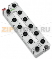 767 Series  I/O System 8-канальный дискретный выход; тока; 0,5 А; 8 x M12; светло-серые Wago 767-4807