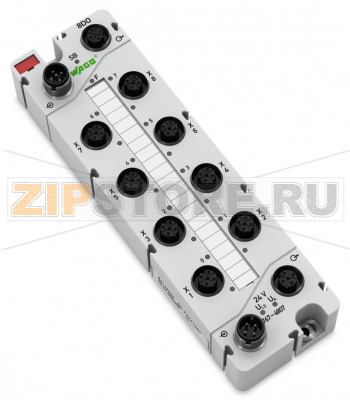 767 Series  I/O System 8-канальный дискретный выход; тока; 0,5 А; 8 x M12; светло-серые Wago 767-4807 Краткое описание:Дискретный модуль вывода для управления исполнительными механизмами (например, магнитными клапанами, контакторами постоянного тока, индикаторами).Особенности:? - 8 дискретных выводов, 24 В пост.тока / 0,5 А? Возможность выполнения диагностики (поканально)- С возможностью параметризации (инверсия, стратегия подстановки значения, ручной режим, интерактивное моделирование и диагностика)Комплектация:1 маркер WMB, красный1 маркировочная полоса2 защитные крышки M12...