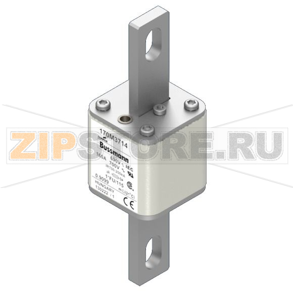 Предохранитель, 160 A, AC 690 В, 200 кА, size 1, 45x45x148 мм, aR, IEC UL Eaton FUSE 160A 690V 