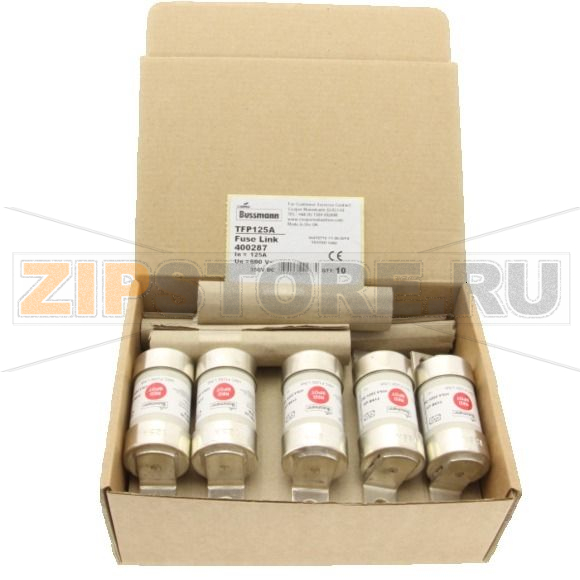 Предохранитель, 125 A, AC 660 В, DC 350 В, 80 кА, BS88/A4, 34x111 мм, gL/gG, BS Eaton 125AMP 660V 