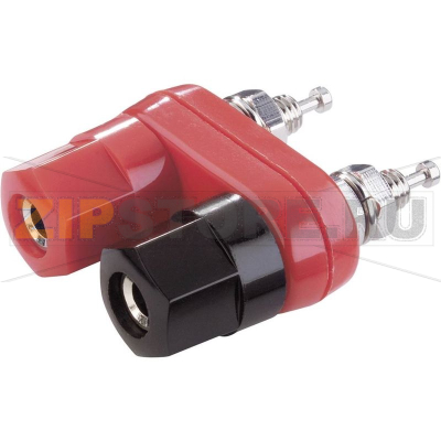 Зажим полюсной 10 А, черный, красный, 1 шт TRU Components 1587902 