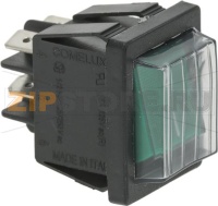 ЗЕЛЕНЫЙ 2-ПОЛЮСНЫЙ ВЫКЛЮЧАТЕЛЬ 16А 250В