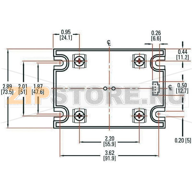 Контактор двигателя 20 А, 48 В/DC, 1 шт Crydom DP4R60D20 