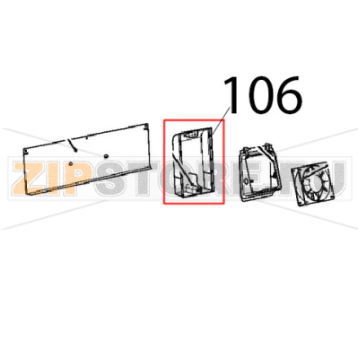 Protezione ventola raffredamento Unox XBC 615EG Protezione ventola raffredamento Unox XBC 615EGЗапчасть на деталировке под номером: 106