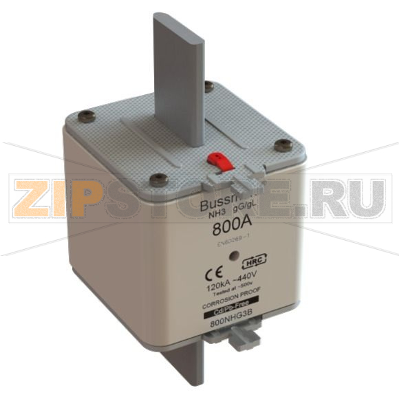 Предохранитель, 500 A, AC 400 В, 120 кА, NH3, gL/gG, IEC Eaton NH FUSE 500A 400V GG/GL SIZE 3 