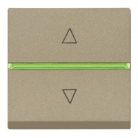 Механизм электронного выключателя жалюзи, двухмодульный, шампань ABB 2CLA226120N1901