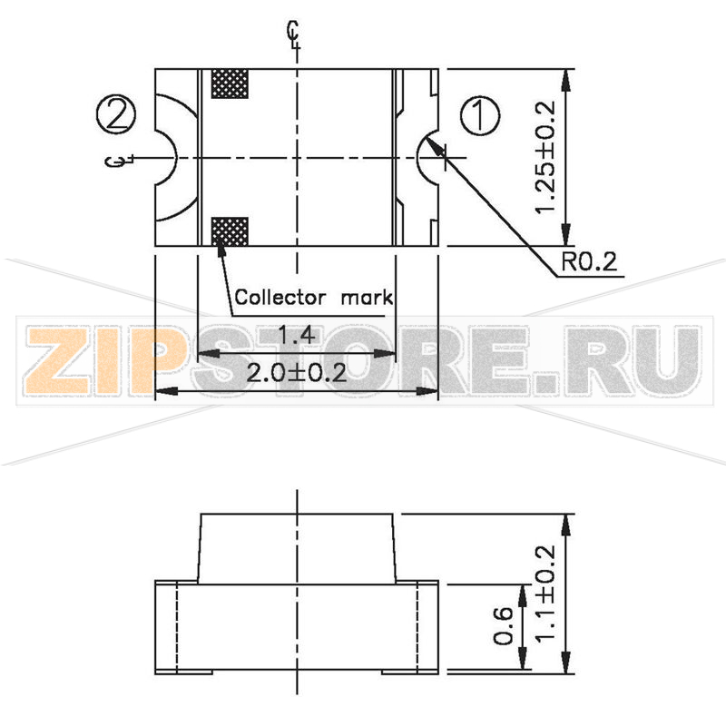 Фототранзистор, 0805, 1200 нм Everlight Opto 