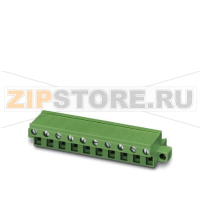 Вилочная часть Phoenix Contact FRONT-GMSTB 2,5/11-STF-7,62 Номинальный ток: 12 А, Расчетное напряжение (III/2): 630 В, Полюсов: 11, Размер шага: 7,62 мм, Технология подключения: Винтовые зажимы, Цвет: зеленый, Поверхность контакта: олово.Минимальный заказ: 50 шт.Упаковка: 50 шт.