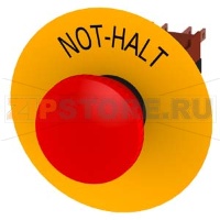 КОМПЛЕКТНОЕ УСТРОЙСТВО ДИАМ. 16MM АВАР. ОСТАНОВ ГРИБКОВАЯ КНОПКА С ЖЕЛТАЯ ПОДЛОЖКА КРАСНАЯ, 1НЗ Siemens 3SB2203-1AC01