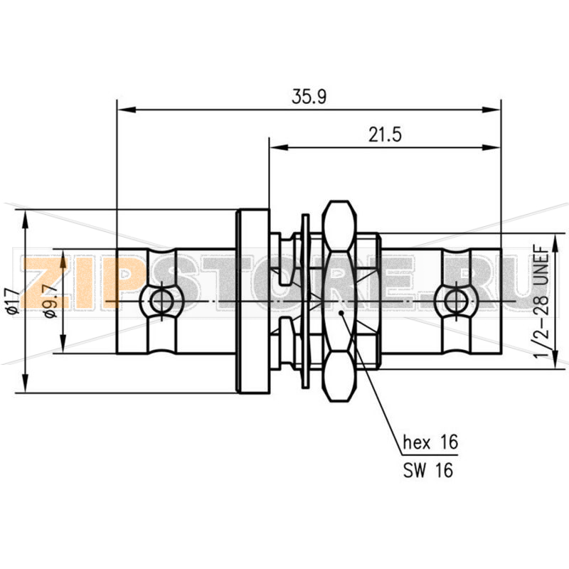 Разъем BNC, 1 шт Telegärtner J01005A0008 