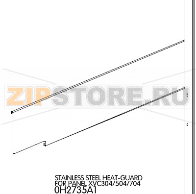 Stainless steel heat-guard for panel Unox XVC 304 Stainless steel heat-guard for panel Unox XVC 304Запчасть на деталировке под номером: 18Название запчасти на английском языке: Stainless steel heat-guard for panel Unox XVC 304