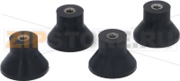 KIT RUBBER FEET M6 ø 35x25 mm - 4Pcs.