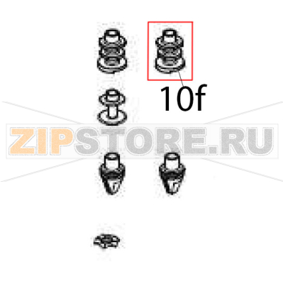 Polyamide mixer &quot;turbo&quot; with 3 disks Vema FL 2005 Polyamide mixer "turbo" with 3 disks Vema FL 2005Запчасть на деталировке под номером: 10f
