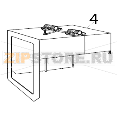 Rear cover LH Zebra 170PAX4 Rear cover LH Zebra 170PAX4Запчасть на деталировке под номером: 4