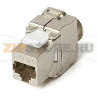 Hyperline KJNE-8P8C-C6A-90-SH-F-WH Вставка Keystone Jack RJ-45(8P8C), категория 6A, экранированная, 110 IDC, заделка с помощью NE-TOOL, белая