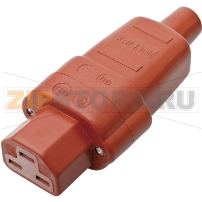 Вилка IEC 444 Si, 16 А, красная, 1 шт Kalthoff 444001 