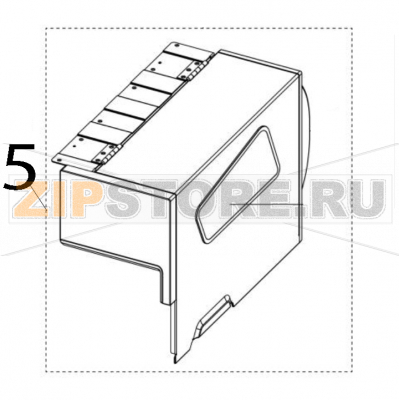 Top right side cover assembly TSC MB240T Top right side cover assembly TSC MB240TЗапчасть на деталировке под номером: 5