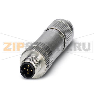 Разъем Phoenix Contact SACC-M12MSB-5SC SH 5-полюсн., экранирован., Штекер, прямой M12, B-кодирование, Пружинные зажимы, Материал накатанной гайки: латунь, никелированный, Наружный диаметр кабеля 4 мм . 8 мм.Минимальный заказ: 1 шт.Упаковка: 1 шт.