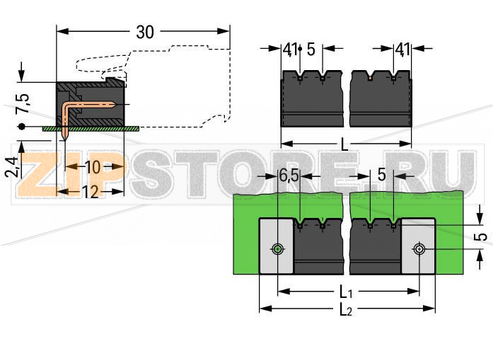 MCS MIDI Classic Вилка под пайку THR; 1.0 x 1.0 mm solder pin; угловые; упаковка в ленте на бобине; Шаг контактов 5 мм; 6-пол.; черные Wago 231-436/001-000/105-604/997-407 Вилки для пайки оплавлением припоя для поверхностного монтажаДоступны в ленте на бобине для автоматической сборкиТакже доступны в оптовой упаковке для ручной сборки.Вилки могут монтироваться горизонтально или вертикальноВозможны варианты кодировки...