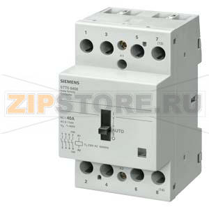 INSTA-КОНТАКТОР  0/1 AUTOMATIC АС 230/24В  40 A 3 НО 1 НЗ Siemens 5TT5841-8 