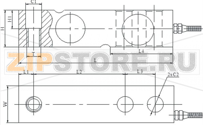 Тензодатчик с узлом встройки Keli SQBB 2t 