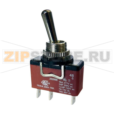 Тумблер 250 В/AC, 10 А, 1 x вкл/выкл/вкл, IP67, 1 шт Arcolectric C3920BEAAA 