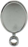 OVAL VERTICAL CHROMEPL. BADGE HOLDER