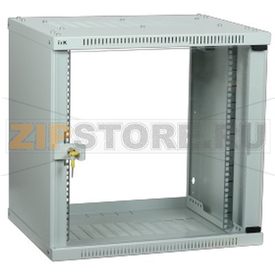 Шкаф LINEA WE 6U 550x350мм дверь стекло серый 