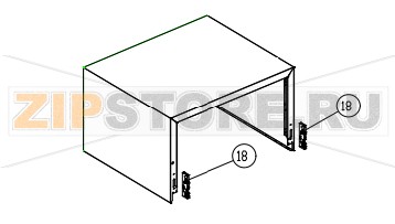 Петля защелки Unox XF 195 Оригинальное название запчасти: CR1000A0 - HINGE LATCH L.M. Unox XF 195 На деталировке запчасть Unox XF 195 под номером: 18