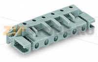 MCS MIDI Classic Розетка под пайку THT; 0.6 x 1.0 mm solder pin; угловые; Проходной фланец; Шаг контактов 7,5 мм; 10-пол.; серые Wago 232-840/047-000