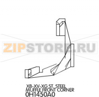 St. Steel muffle front corner Unox XBC 605