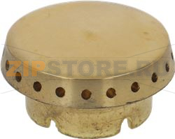 BURNER CAP PERFORATED BRASS POLISHED 