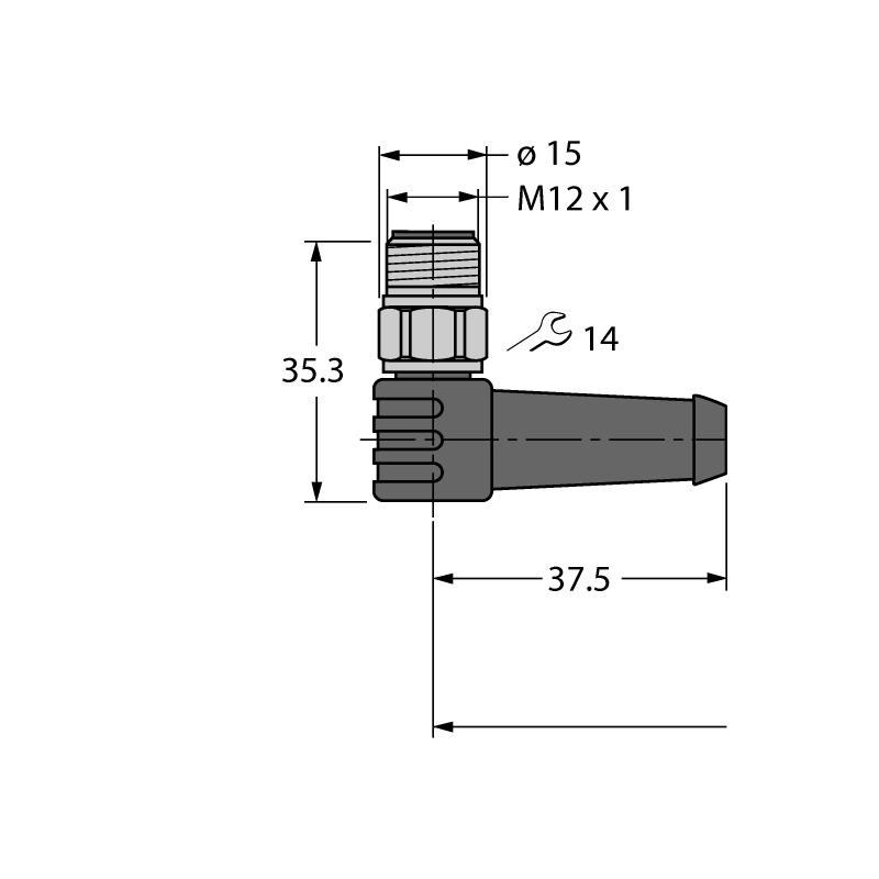 Кабель Turck WSCV-WKCV5500-25M/S2500 