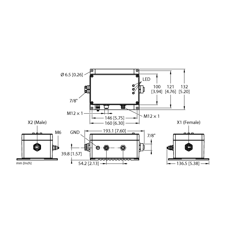 Блок переключателей для отключения напряжения привода Turck TBSB-L5-CS09 