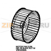 Motor fan D196 H81 39 blade nut M Unox XVC 505E