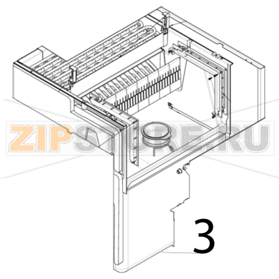 Storage bin assy Scotsman B 7040 Storage bin assy Scotsman B 7040Запчасть на деталировке под номером: 3