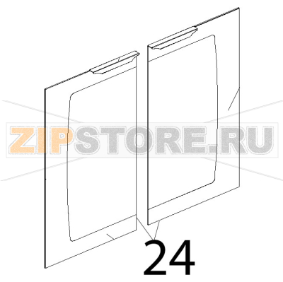 Vetro esterno ser. giallo 399x692x5 TFL Unox XL 193 Vetro esterno ser. giallo 399x692x5 TFL Unox XL 193Запчасть на деталировке под номером: 24