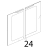 Vetro esterno ser. giallo 399x692x5 TFL Unox XL 193