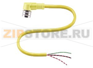 Кабель датчика-исполнительного устройства Female connector V12-W-YE5M-PVC Pepperl+Fuchs Описание оборудованияConnecting cable, 1/2" - 20 UNF, 3-pin, PVC cable