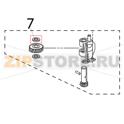 Washer shim KitchenAid 5K45SSEWH Washer shim KitchenAid 5K45SSEWHЗапчасть на деталировке под номером: 7