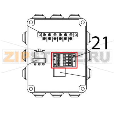 Remote control switch Tecnoinox P70IE7 Remote control switch Tecnoinox P70IE7Запчасть на деталировке под номером: 21