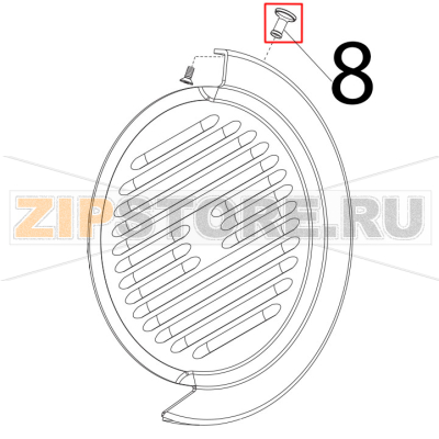 Pomello paralama LAV Sirman Mirra 250 C Pomello paralama LAV Sirman Mirra 250 CЗапчасть на деталировке под номером: 8