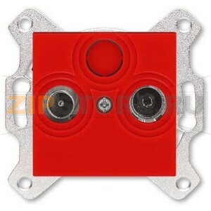 Розетка проходная TV-R, 7 дБ, красная ABB 2CHH083607A6065 