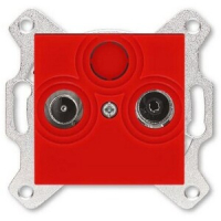 Розетка проходная TV-R, 7 дБ, красная ABB 2CHH083607A6065