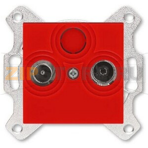 Розетка проходная TV-R, 7 дБ, красная ABB 2CHH083607A6065 