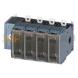 ПРЕДОХРАНИТЕЛЬНЫЙ ВЫКЛЮЧАТЕЛЬ-РАЗЪЕДИНИТЕЛЬ 160A, ТИПОРАЗМЕР 2, 4-ПОЛ FOR LV HRC ПРЕДОХРАНИТЕЛЬ ТИПОРАЗМЕР 000 И 00 ПЕРЕДН.УПРАВЛЕНИЕ СЛЕВА БАЗОВЫЙ БЛОК БЕЗ РУЧКИ ПЛОСКИЕ КЛЕММЫ Siemens 3KF2416-0LF11 