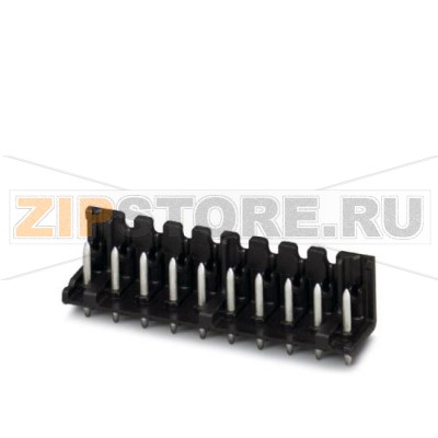 Ответная часть разъема Phoenix Contact PST 1,3/ 4-LV-5,0 C1 Номинальный ток: 14 А, Расчетное напряжение (III/2): 400 В, Полюсов: 4, Размер шага: 5 мм, Цвет: черный, Поверхность контакта: олово, Монтаж: пайка, Допустимое напряжение и ток зависят от используемых клеммных колодок.Минимальный заказ: 250 шт.Упаковка: 250 шт.